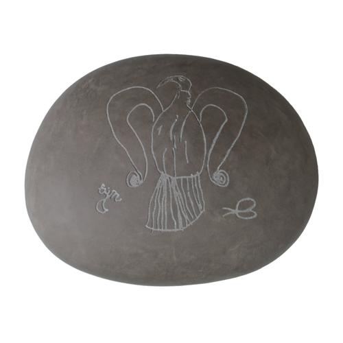 kiezel urn met persoonlijke tekening